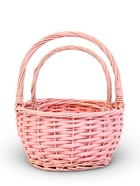 Корзина плетёная для хранения Vite, с ручкой, розовая, набор 2 шт. - Фото 9