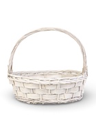 Корзина плетёная для хранения Alba, с ручкой, белая, набор 2 шт.  (артикул 10985181)  большой выбор товаров оптом и в розницу по низким ценам с доставкой