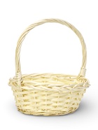 Корзина плетёная для хранения Rama, с ручкой, бежевая, набор 3 шт. - Фото 3