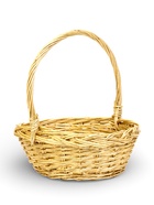 Корзина плетёная для хранения Fibre, с ручкой, бежевая, набор 3 шт.  (артикул 10985185)  большой выбор товаров оптом и в розницу по низким ценам с доставкой