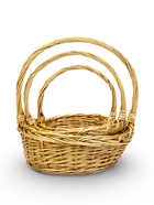 Корзина плетёная для хранения Fibre, с ручкой, бежевая, набор 3 шт.  (артикул 10985185)  большой выбор товаров оптом и в розницу по низким ценам с доставкой