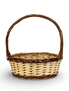 Корзина плетёная для хранения Avana, с ручкой, бежево-коричневая, набор 3 шт. - Фото 2