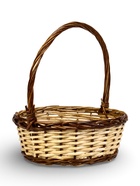 Корзина плетёная для хранения Avana, с ручкой, бежево-коричневая, набор 3 шт. - Фото 3