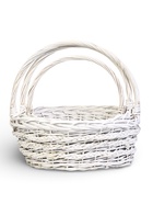 Корзина плетёная для хранения Vara, с ручкой, белая, набор 3 шт.  (артикул 10985192)  большой выбор товаров оптом и в розницу по низким ценам с доставкой