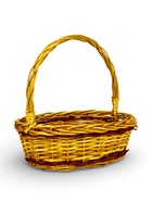 Корзина плетёная для хранения Vento, с ручкой, коричневая, набор 3 шт.  (артикул 10985194)  большой выбор товаров оптом и в розницу по низким ценам с доставкой