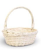 Корзина плетёная для хранения Tenda, с ручкой, белая, набор 3 шт. - Фото 3