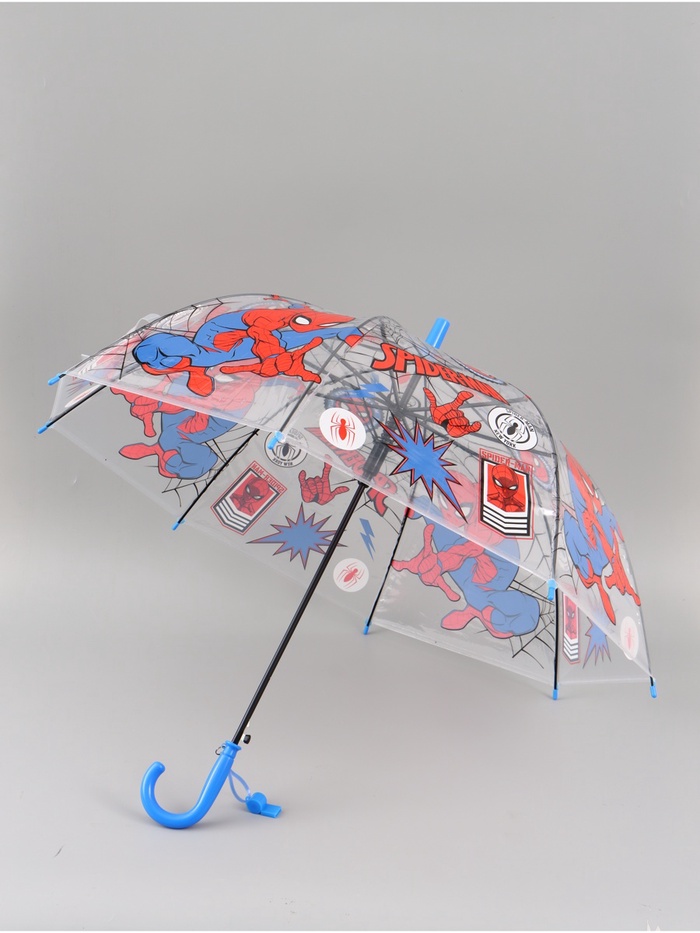 Зонт детский прозрачный купол «Человек-паук», d=76 см - Фото 1