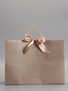 Пакет подарочный ламинированный, бронзовый, с бантом, 43×32×14 см  (артикул 10935075)  большой выбор товаров оптом и в розницу по низким ценам с доставкой