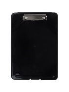 Планшет с прижимом формат А4 пластик черный, с коробкой для хранения бумаг - фото 69483526