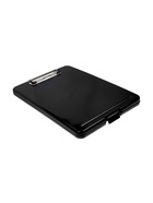 Планшет с прижимом формат А4 пластик черный, с коробкой для хранения бумаг - Фото 2