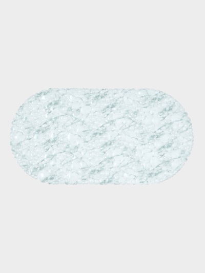 Коврик для ванной на присосках Доляна «Мрамор», 65×32 см, белый