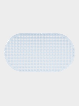 Коврик для ванной на присосках Доляна, 66×36 см, белый