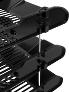 Набор лотков для бумаг, 3 штуки, горизонтальные, на металлических стержнях, чёрные - Фото 3