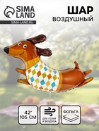 Воздушный шар фольгированный 42" «Такса в свитере»  (артикул 10986528)  большой выбор товаров оптом и в розницу по низким ценам с доставкой