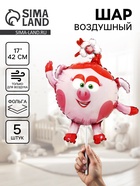 Воздушный шар фольгированный 17" «Нюша. Смешарики», набор 5 шт. - Фото 1