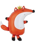 Воздушный шар фольгированный 31" «Лиса в короне»  (артикул 10986537)  большой выбор товаров оптом и в розницу по низким ценам с доставкой