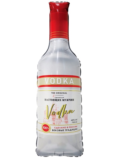 Воздушный шар фольгированный 37" «Бутылка. Водка для настоящих мужчин»