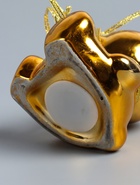 УЦЕНКА Копилка керамика "Мишутка с бантиком" золото 9х8х9,8 см 10990981