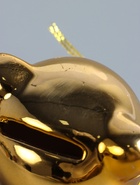 УЦЕНКА Копилка керамика "Мишутка с бантиком" золото 9х8х9,8 см 10990981