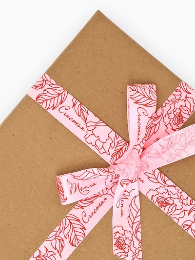 Лента атласная «Цветы», 2 см × 23 м (±1 м)