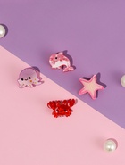 Крабики для волос Выбражулька «Океан», набор 4 шт., весельчаки, 3.5 см - фото 809494396