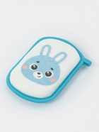 Мочалка детская для купания Доляна «Зайчик», 12×8 см, голубая - Фото 3