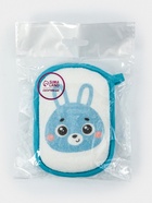 Мочалка детская для купания Доляна «Зайчик», 12×8 см, голубая  (артикул 10943809)  большой выбор товаров оптом и в розницу по низким ценам с доставкой