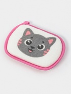 Мочалка детская для купания Доляна «Кошечка», 12×8 см, розовая  (артикул 10943811)  большой выбор товаров оптом и в розницу по низким ценам с доставкой