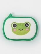 Мочалка детская для купания Доляна «Лягушонок», 12×8 см, зелёная - Фото 2