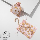 Набор мешочков подарочных 100 шт. «Сердечки», 10×12 см, розовый с золотом  (артикул 10949488)  большой выбор товаров оптом и в розницу по низким ценам с доставкой