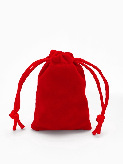 Набор мешочков для украшений подарочных 50 шт. бархатный «Классика», 5×7 см, красный