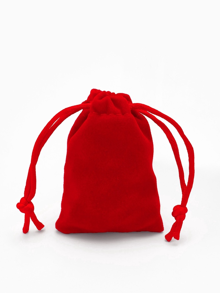 Набор мешочков для украшений подарочных 50 шт. бархатный «Классика», 5×7 см, красный - Фото 1