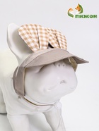 Панама для собак и кошек, размер L, ОГ 44 см, высота 13.5 см, бежевая - Фото 1