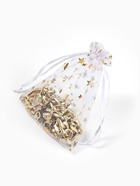 Набор мешочков подарочных 100 шт. «Звёздная россыпь», 10×12 см, белый с золотом - Фото 2