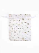 Набор мешочков подарочных 100 шт. «Звёздная россыпь», 10×12 см, белый с золотом - Фото 3