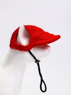 Кепка для животных, размер S, ОГ - 31 см, высота 8.5 см, красная 10958187