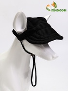 Кепка для собак и кошек, размер M, ОГ - 34 см, высота 11 см, чёрная - фото 809494520