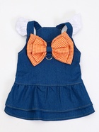 Платье для животных «Стиль», размер L, ДС 35, ОГ 45 см, под джинсу, синий - Фото 7