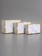 Наборк подарочных коробок 3 в 1, прямоугольные, молочный, 23×16×9.5 21×14×8.0 19×12×6.5 см - фото 69483848
