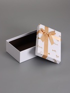 Набор подарочных коробок 3 в 1, прямоугольные, белый с золотыми сердечками, 23×16×9.5; 21×14×8; 19×12×6.5 см  (артикул 10958764)  большой выбор товаров оптом и в розницу по низким ценам с доставкой