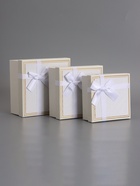 Наборк подарочных коробок 3 в 1, квадратные, белый, 19×19×9.8 17×17×8.0 15×15×6.5 см  (артикул 10958787)  большой выбор товаров оптом и в розницу по низким ценам с доставкой