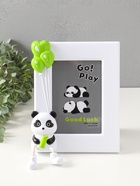 Фоторамка для фото 13×18 см «Пандочка с бамбуком», пластик, белый, вертикаль, 3.5×19×24.5 см - Фото 2