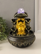 Фонтан настольный с подсветкой «Хотей с двумя слитками золота», 16×16×20 см  (артикул 10964531)  большой выбор товаров оптом и в розницу по низким ценам с доставкой