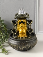 Фонтан настольный с подсветкой «Хотей с двумя слитками золота», 16×16×20 см  (артикул 10964531)  большой выбор товаров оптом и в розницу по низким ценам с доставкой