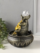 Фонтан настольный с подсветкой «Хотей с двумя слитками золота», 16×16×20 см  (артикул 10964531)  большой выбор товаров оптом и в розницу по низким ценам с доставкой