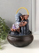 Фонтан настольный с подсветкой «Будда с лотосами - благополучие», 16×16×22 см  (артикул 10964532)  большой выбор товаров оптом и в розницу по низким ценам с доставкой