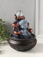 Фонтан настольный с подсветкой «Будда - мудра», 16×16×22 см - фото 809503533