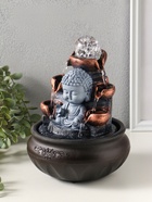 Фонтан настольный с подсветкой «Будда - мудра», 16×16×22 см - фото 809503534
