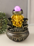 Фонтан настольный с подсветкой «Ганеша у фонтана», 16×16×23 см - фото 809503539