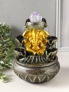 Фонтан настольный с подсветкой «Ганеша у фонтана», 16×16×23 см - фото 809503540
